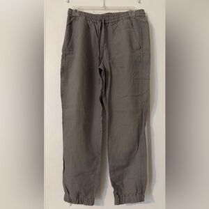 Women’s NWOT Point Sur (J Crew)  Gray Linen Joggers